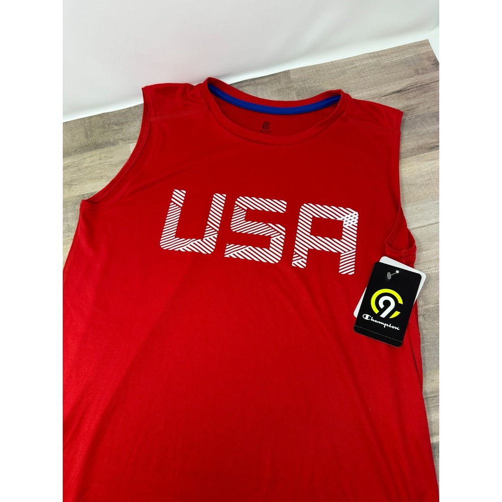 NWT Champion USA Boys Athletic Tank Top Sleeveless Youth Shirt Size XL (16-18)‎
